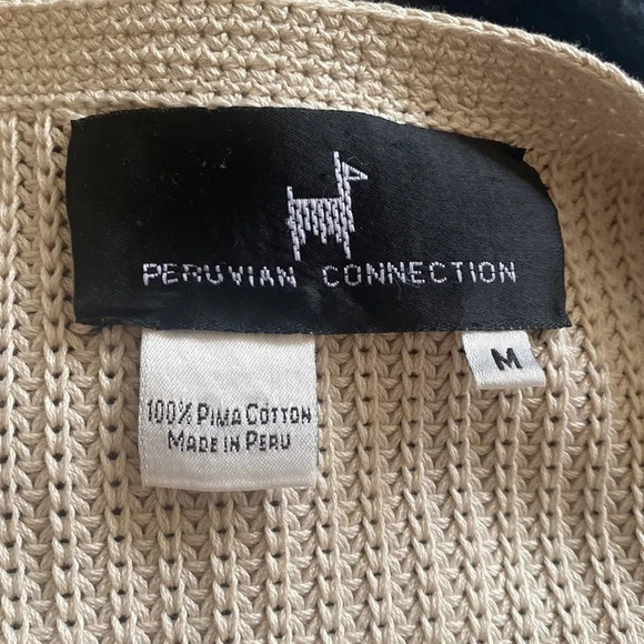 Peruvian Connection sz M 100% Pima cotton made in Peru great pre owned condition - Picture 6 of 6
